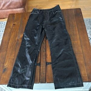 Black Women's faux Leather Pants